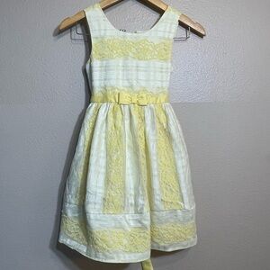 Jona Michelle Yellow Lace Formal Dress